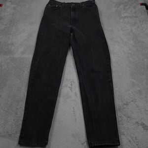 Levis 521 Jeans Womens 14 Black Denim Tapered Pockets Casual Vintage USA